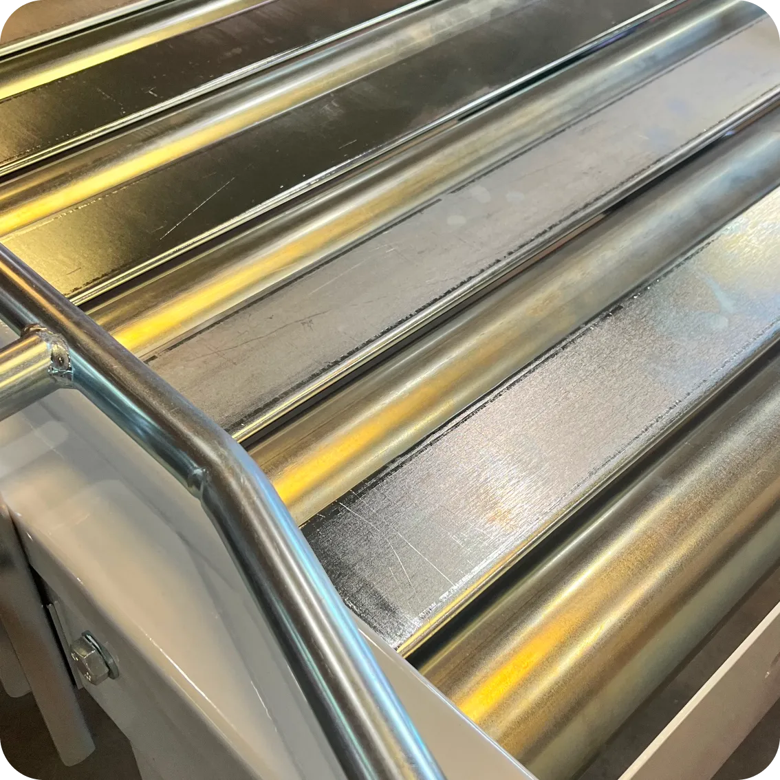 Rendu 3D : Plaque de protection entre les rouleaux