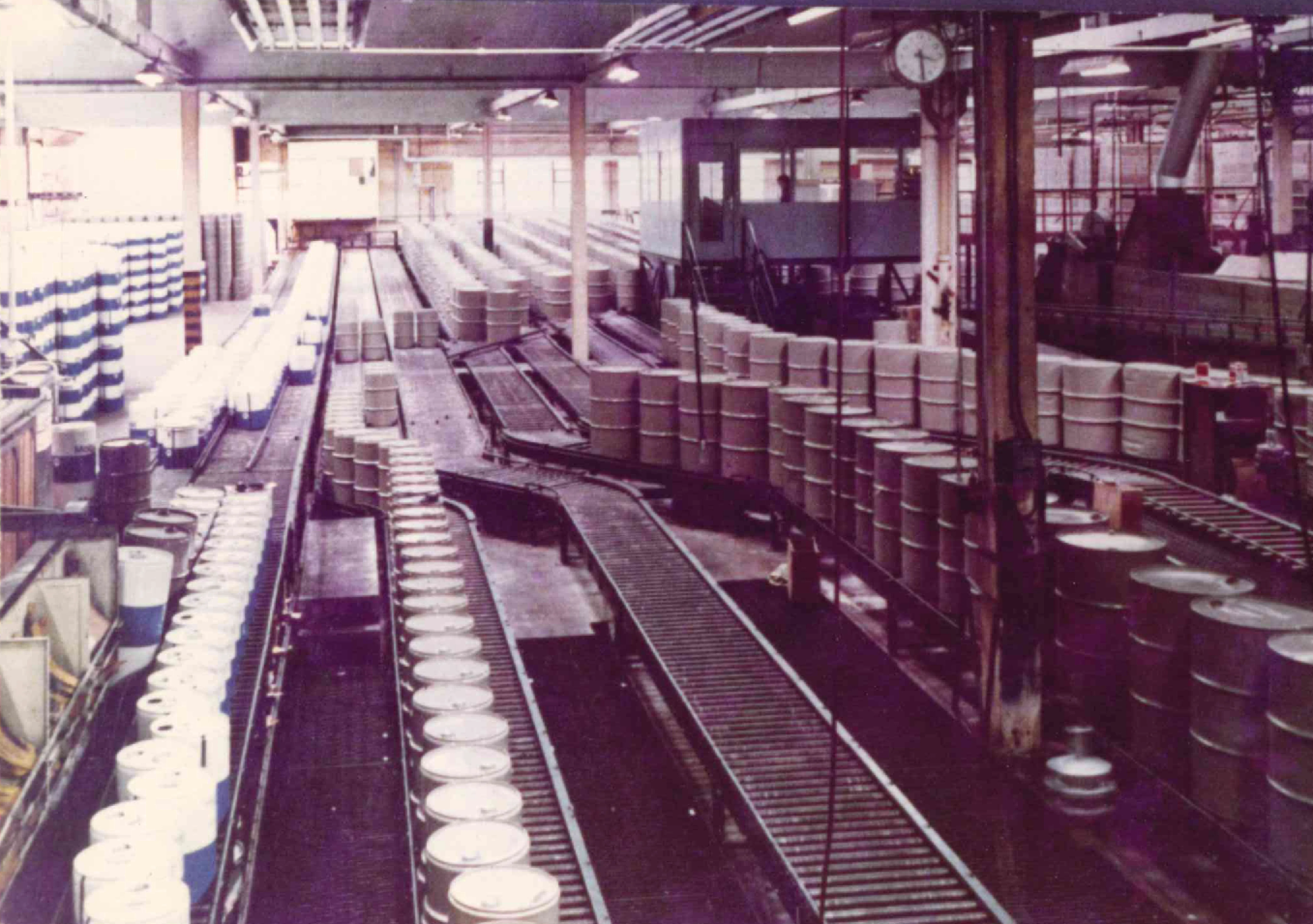 Ancienne Photographie des ateliers et convoyeurs de Renau Transportadors S.L